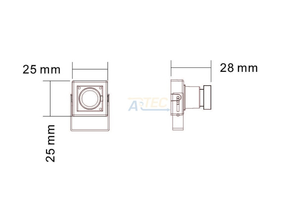 ATEC-HS25CHB HD-видеокамера, 2 Мп, черный